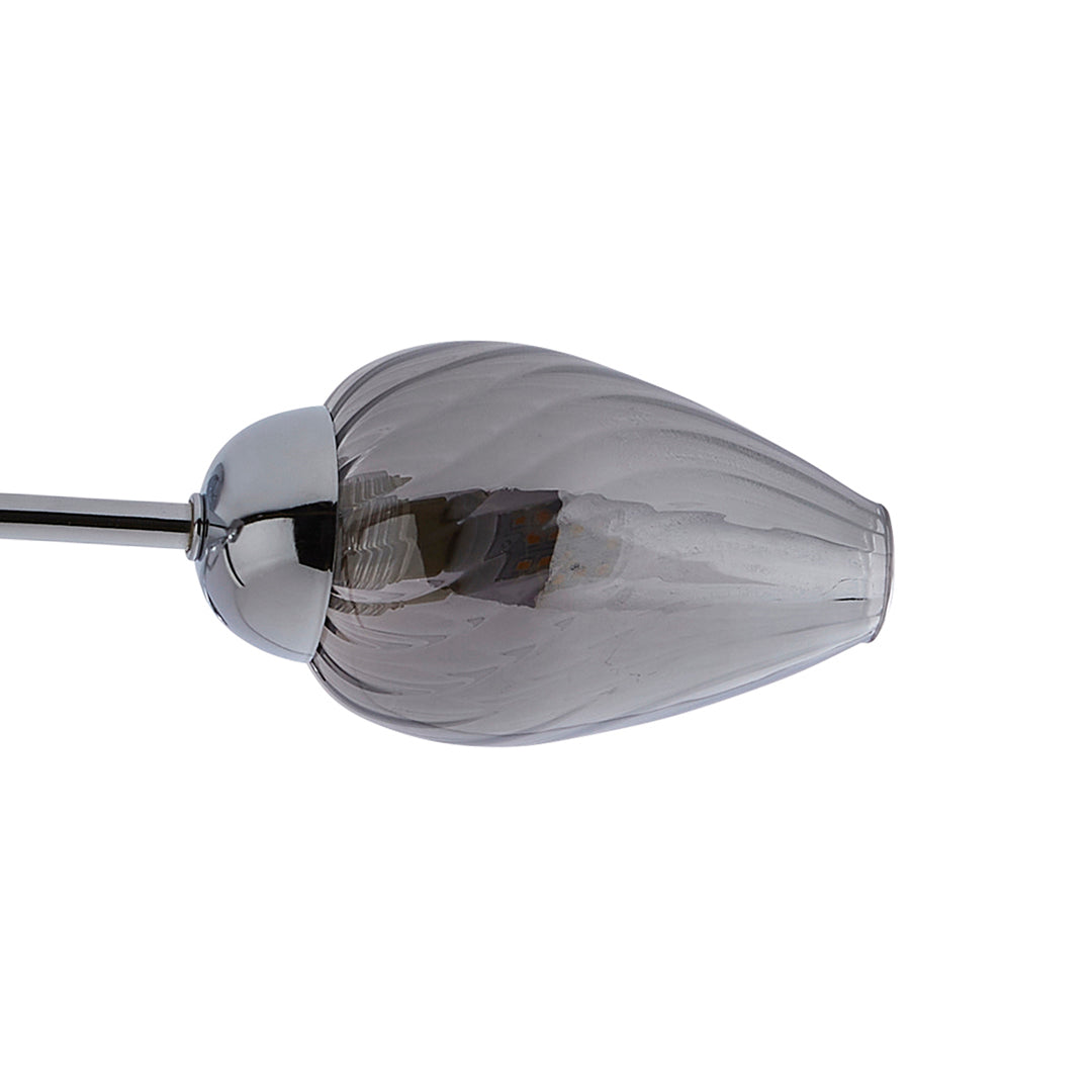 Lina 5-Light Chrome Flush Ceiling Light