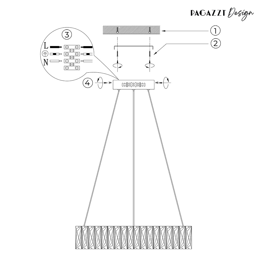 Dilan Chrome LED Suspension Pendant
