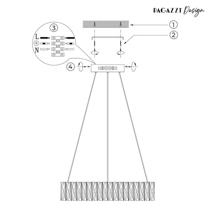 Dilan Chrome LED Suspension Pendant