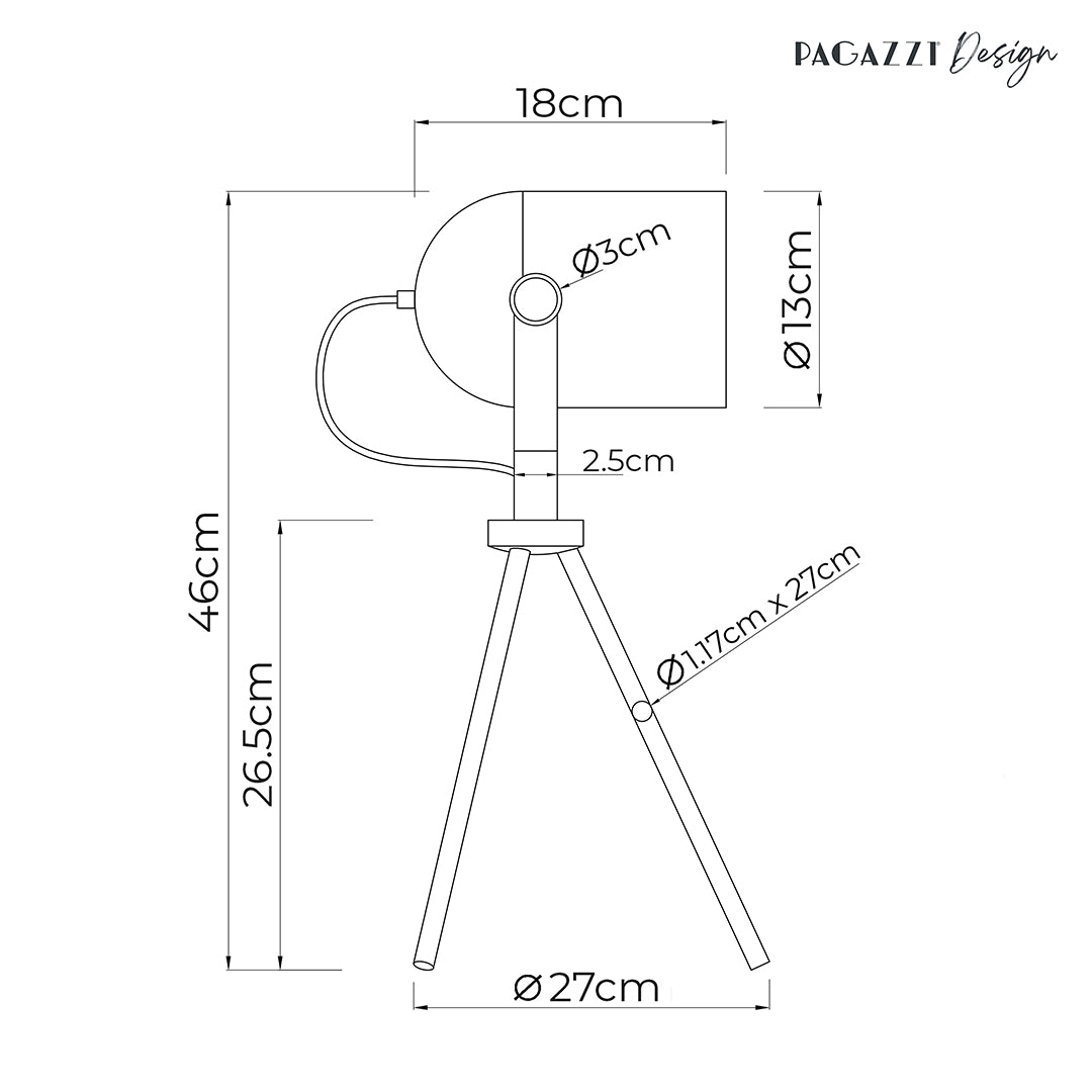 Noelle Strap Black Floor Lamp