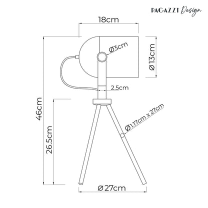 Noelle Strap Black Floor Lamp