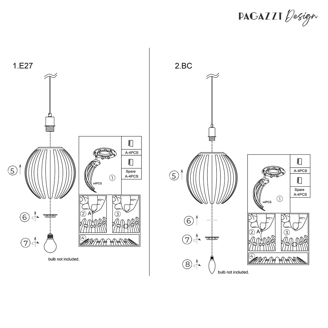 Tanya Easy-Fit Chrome Pendant