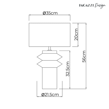 Imara White Shaded Table Lamp