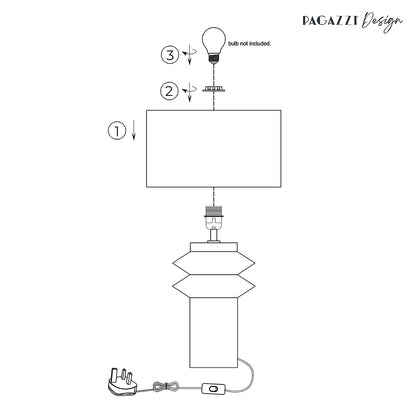 Imara White Shaded Table Lamp