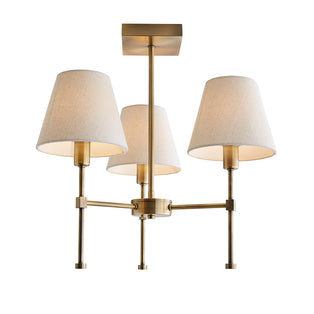 Taliah 3-Light Antique Brass Semi-Flush Ceiling Light