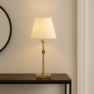 Taliah Antique Brass Rechargeable Table Lamp