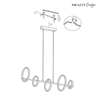 Juliana 5-Light Ring LED Pendant