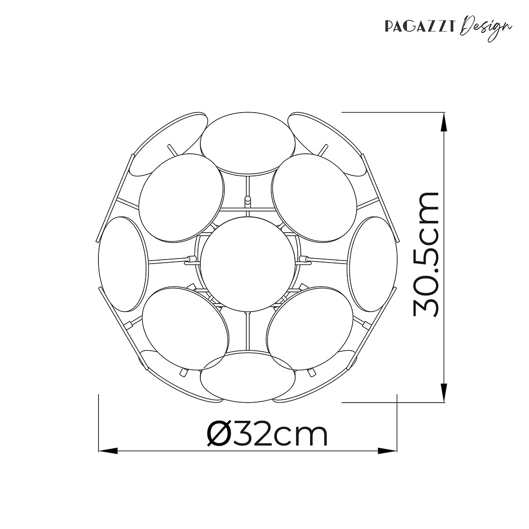 Skye 30Cm Sputnik Ball Easy-Fit Pendant