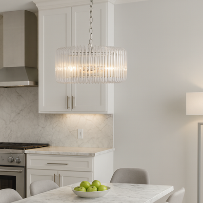 May 3-Light Chrome Ceiling Pendant