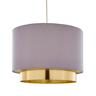 Zelina Grey and Gold Wide Easy-Fit Pendant