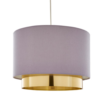 Zelina Grey and Gold Wide Easy-Fit Pendant