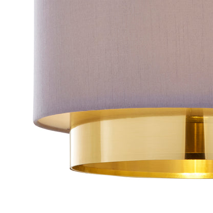 Zelina Grey and Gold Wide Easy-Fit Pendant