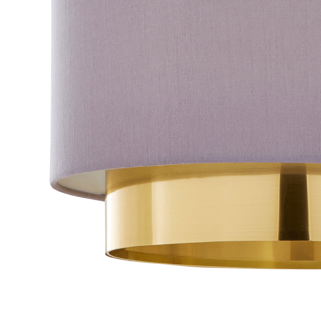 Zelina Grey and Gold Wide Easy-Fit Pendant
