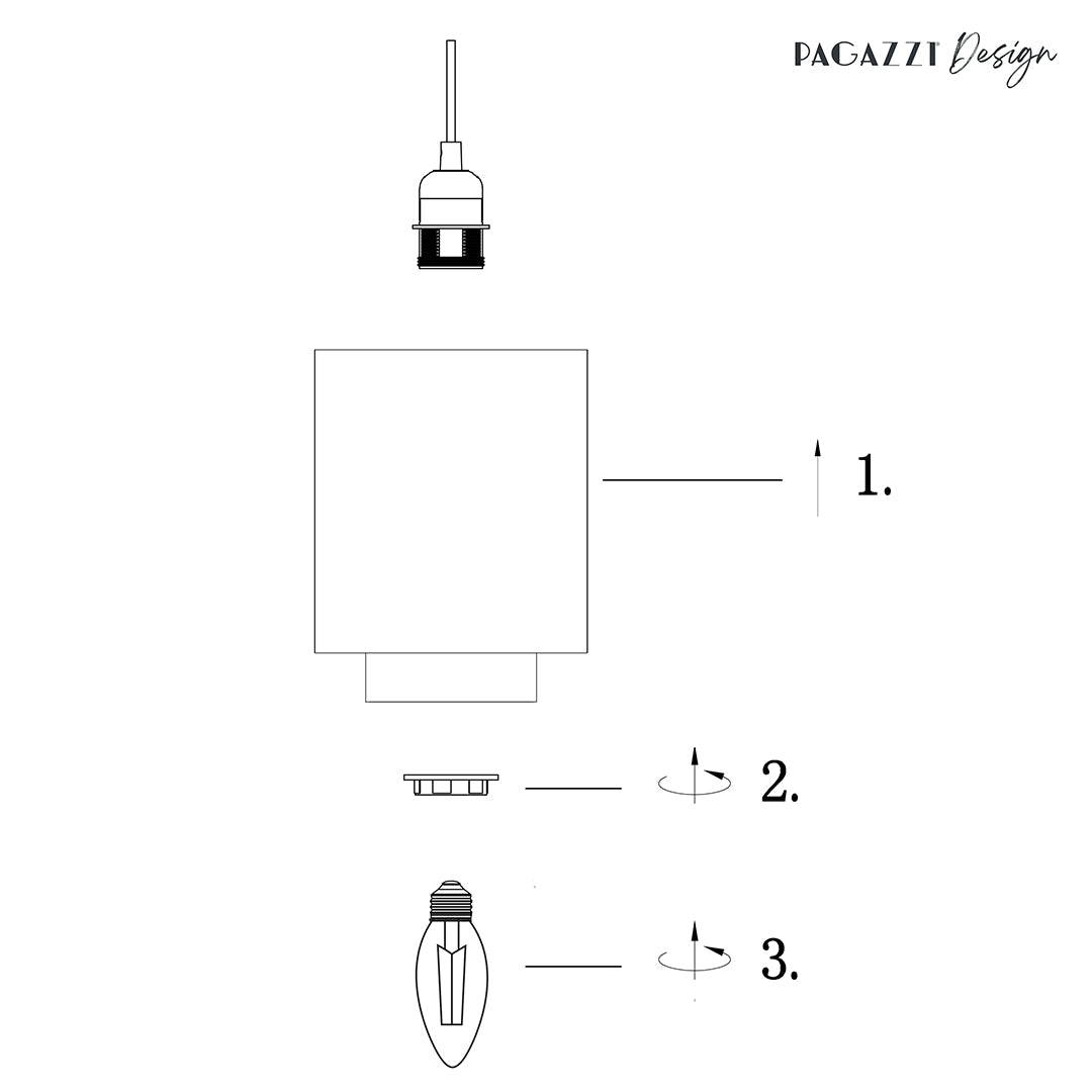 Zelina Grey and Gold Easy-Fit Pendant