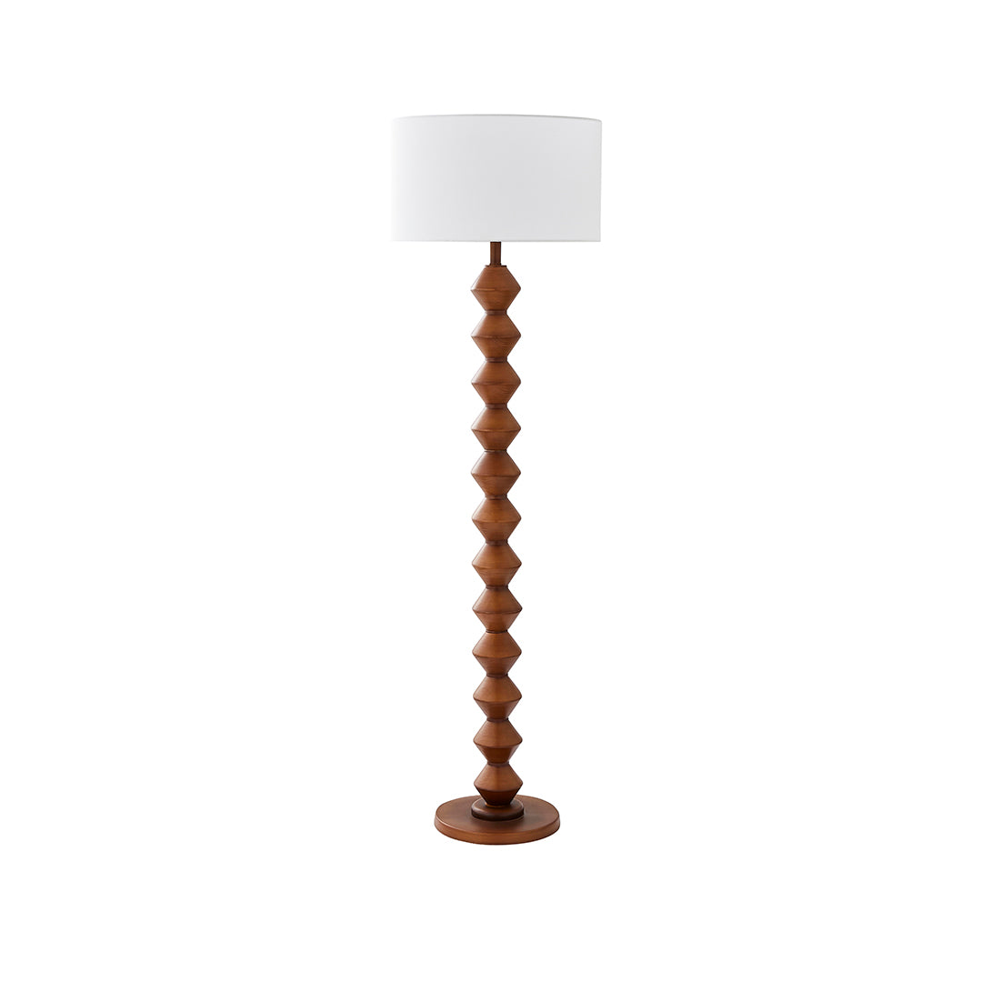 Trezza Walnut Floor Lamp