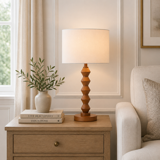 Trezza Walnut Table Lamp