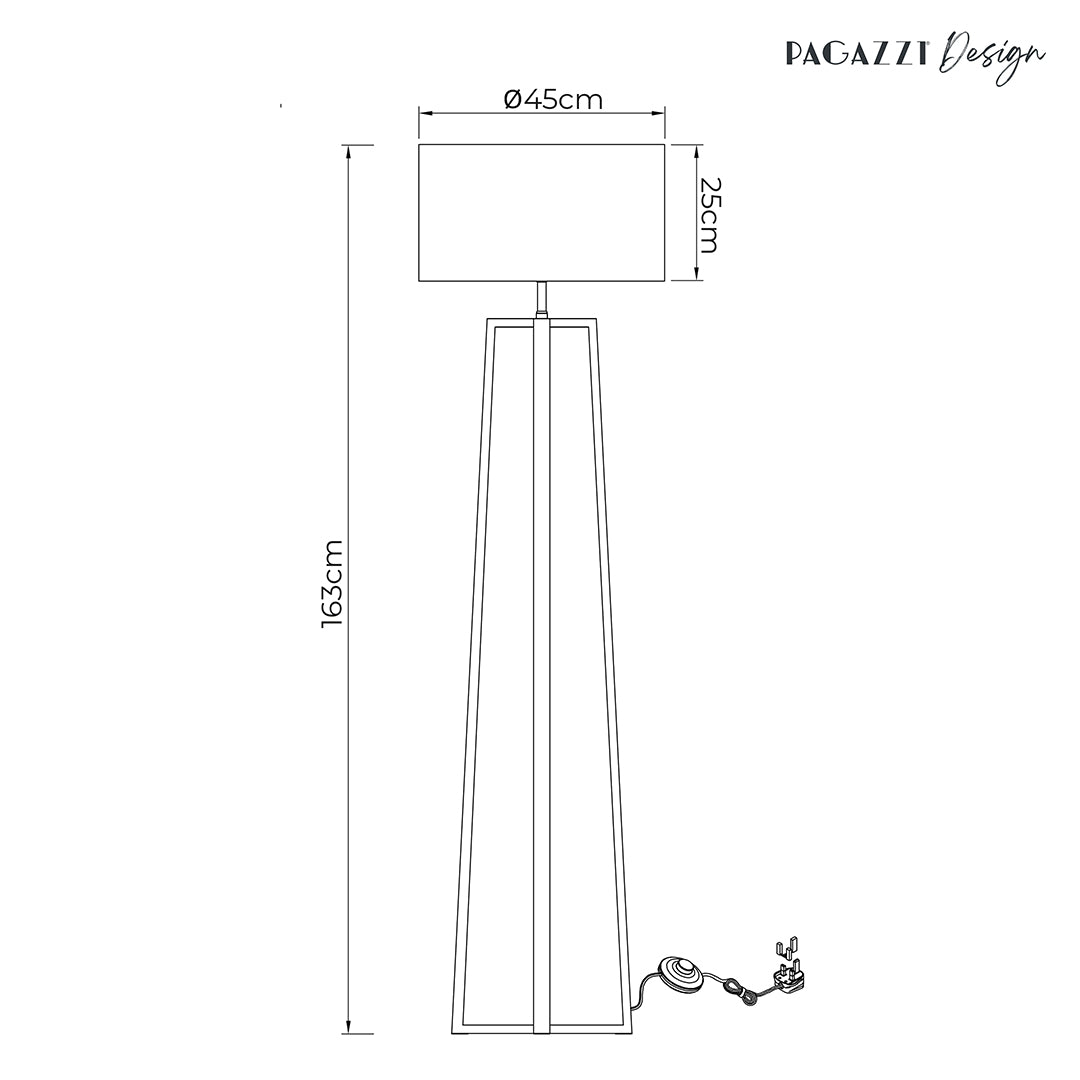 Savine Champagne Gold Floor Lamp