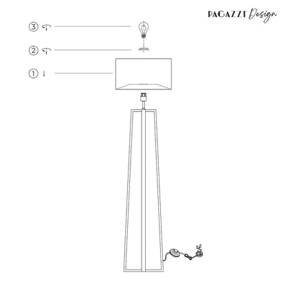 Savine Champagne Gold Floor Lamp