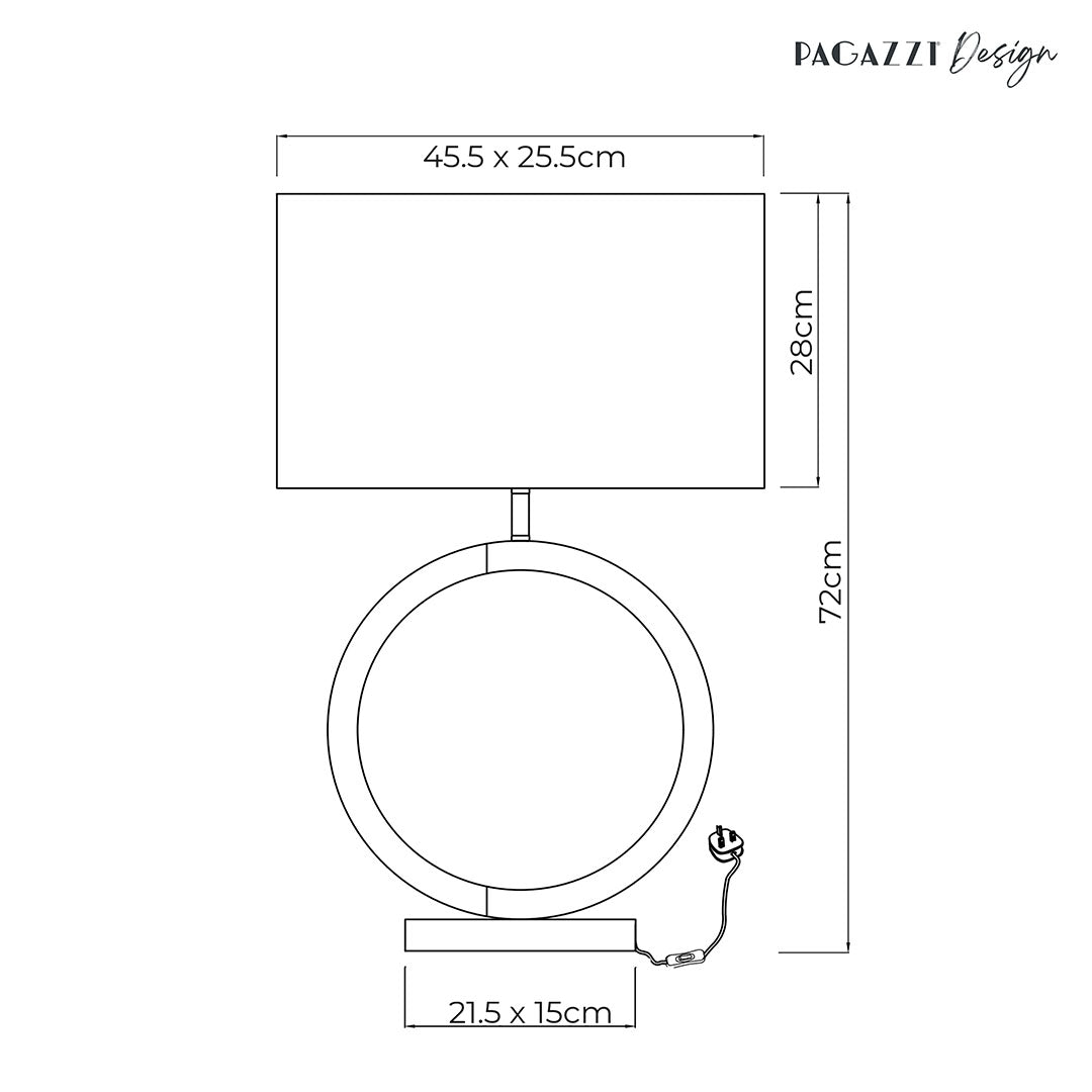 Orbis Ring Metallic Gold Table Lamp