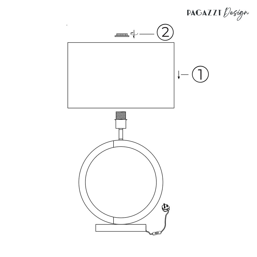 Orbis Ring Metallic Gold Table Lamp