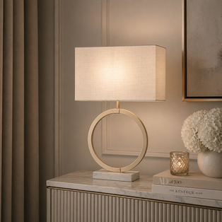 Orbis Ring Metallic Gold Table Lamp