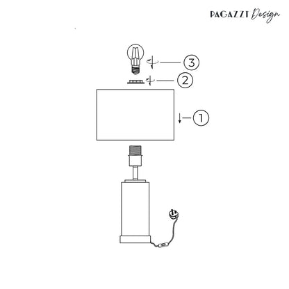 Rosalind Off White Table Lamp