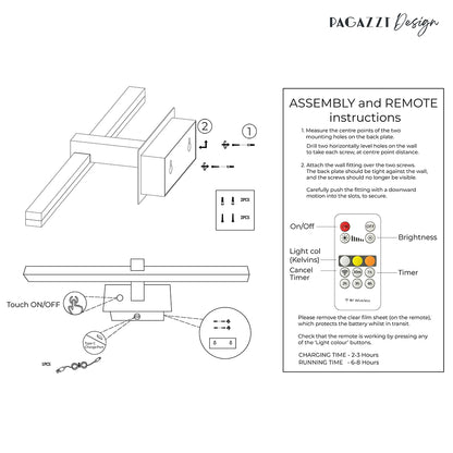 Vesper Black Magnetic Rechargeable LED Picture Light