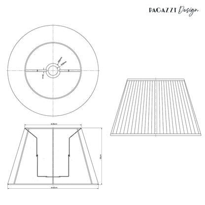 Junia Off White 40Cm Pleated Shade