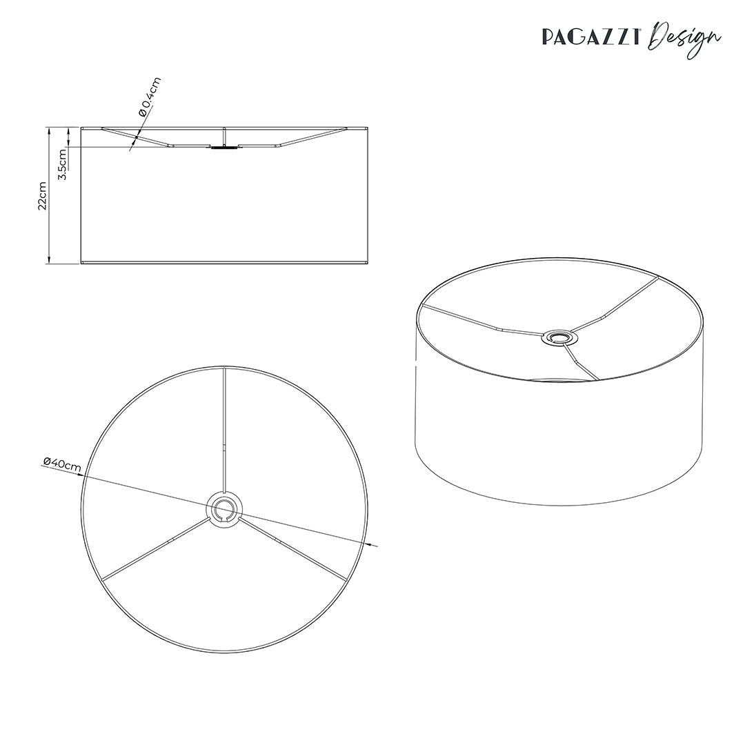 Parisa Silver Jacquard 40Cm Shade