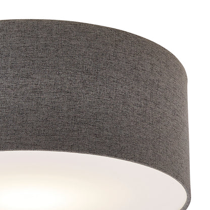 Averis Grey Flush Ceiling Light