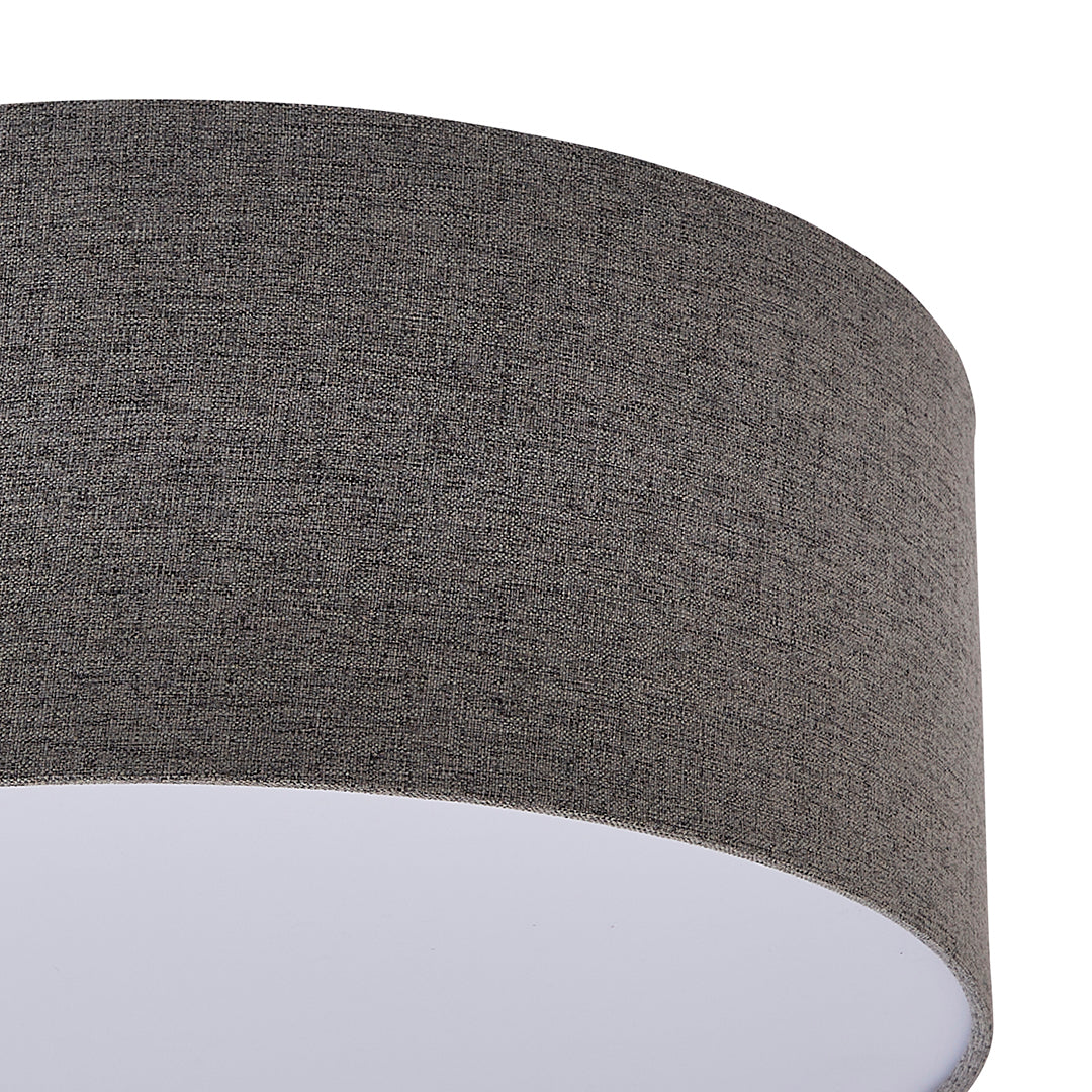 Averis Grey Flush Ceiling Light