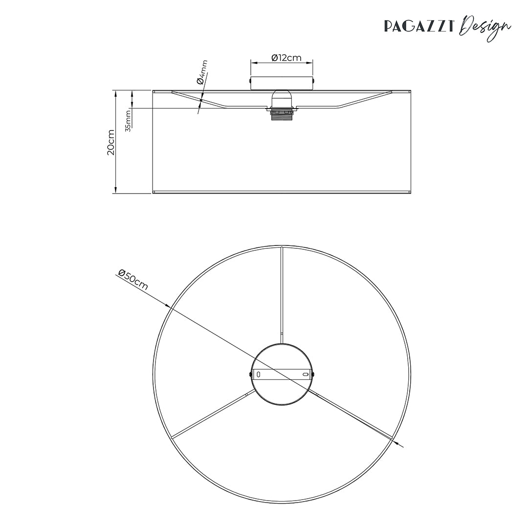 Averis Grey Flush Ceiling Light
