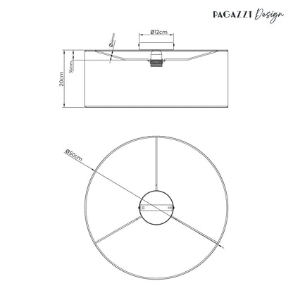 Averis Grey Flush Ceiling Light