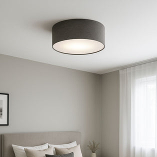Averis Grey Flush Ceiling Light