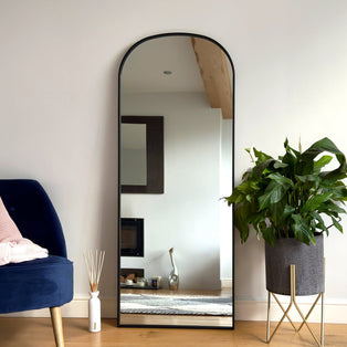 Yoko - Black Metal Gentle Arch Mirror - 160cm x 60cm