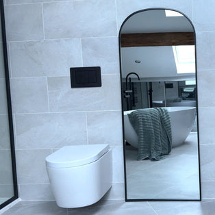 Yoko - Black Metal Gentle Arch Mirror - 160cm x 60cm