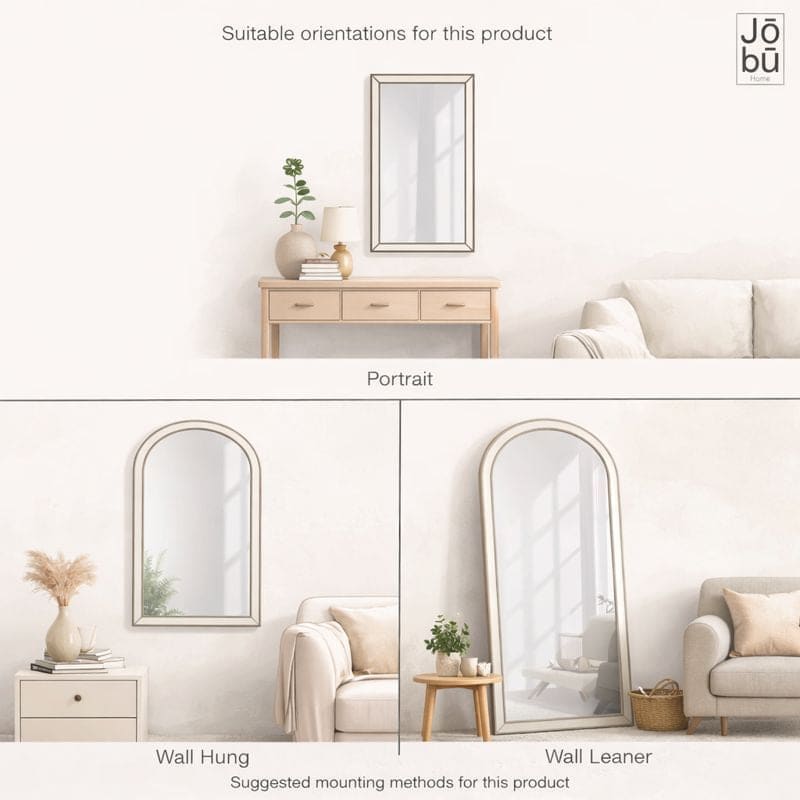 Yoko - Gold Metal Gentle Arch Mirror - 180cm x 105cm