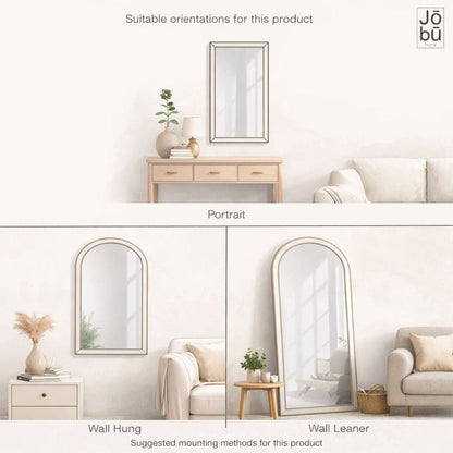 Yoko - Gold Metal Gentle Arch Mirror - 180cm x 105cm