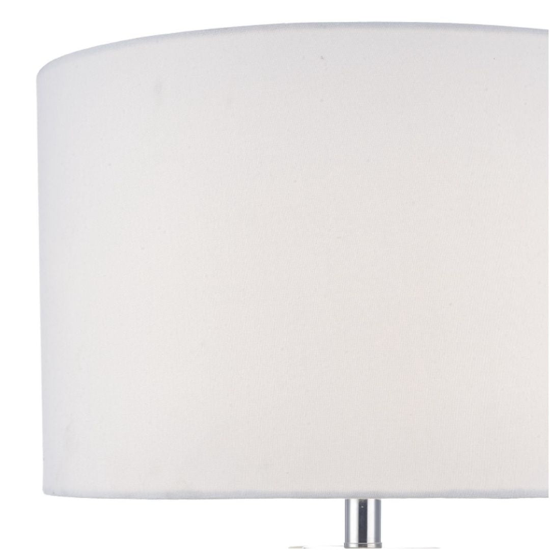 Zachary 64cm Round White Table Lamp